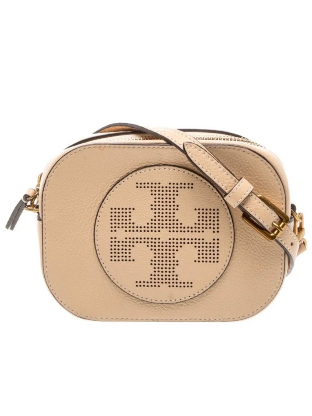 Exclusive Design Leather Bombe Tory Burch Logo Crossbody Bag